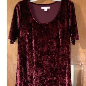 Westport Maroon velvet dress